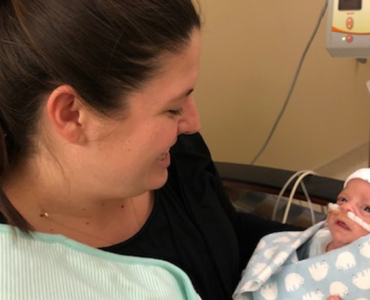 Michelle Presta and baby, Michael in NICU