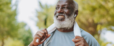 I man outside after exercising in an effort to reverse his type 2 diabetes.