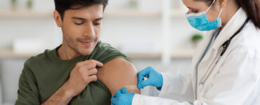 A man getting an mpox vaccine from his local infectious disease clinic.