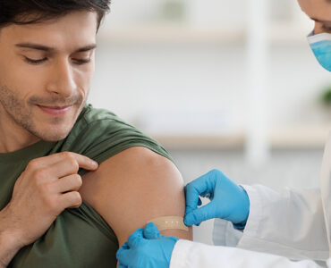 A man getting an mpox vaccine from his local infectious disease clinic.