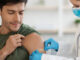 A man getting an mpox vaccine from his local infectious disease clinic.