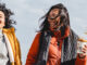 Two women getting exercise outdoors as part of their New Year's resolutions.