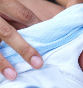 Newborn with cleft palate.