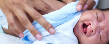 Newborn with cleft palate.